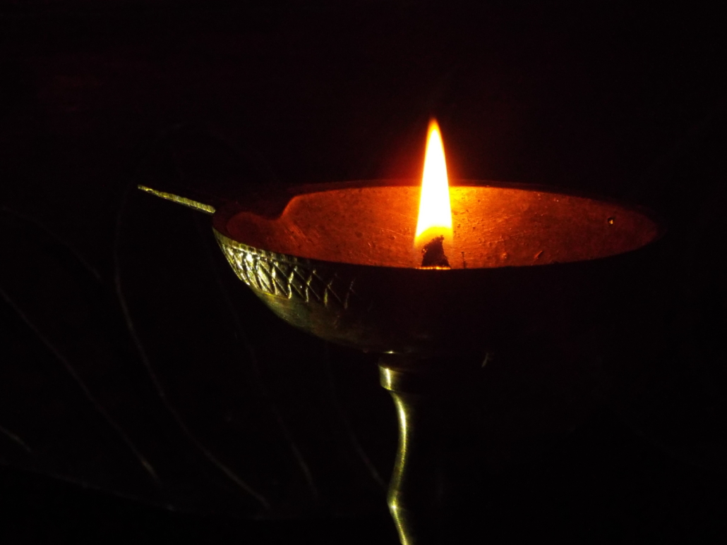 A lamp/diya in diwali